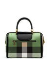 Zen Collection Check Print Medium Grab Bag, Green