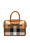 Zen Collection Check Print Medium Grab Bag, Tan
