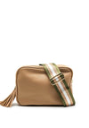 Krisana Glitter Strap Dual Compartment Crossbody Bag, Taupe