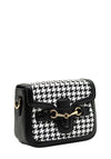 Zen Collection Houndstooth Small Crossbody Bag, Black