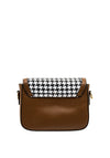 Zen Collection Houndstooth Small Crossbody Bag, Brown