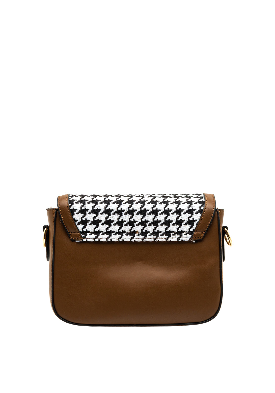 Zen Collection Houndstooth Small Crossbody Bag, Brown
