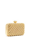 Zen Collection Diamante Embellished Clasp Clutch Bag, Gold