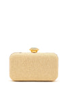 Zen Collection Diamante Embellished Clasp Clutch Bag, Gold