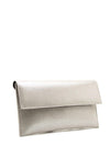 Pomares Shimmer Clutch Bag, Silver