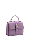 Zen Collection Small Studded Shoulder Bag, Purple