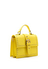 Zen Collection Small Studded Shoulder Bag, Yellow