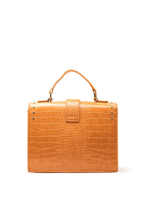 Zen Collection Small Studded Shoulder Bag, Peach