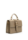 Zen Collection Small Studded Shoulder Bag, Taupe
