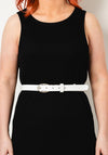 Seventy1 Slim Oval Buckle Belt, White