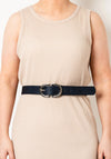 Seventy1 Half Ring Buckle Belt, Navy