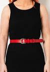 Seventy1 Faux Leather Belt, Red