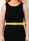 Seventy1 Oval Buckle Belt, Mustard