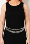 Seventy1 Double Ring Chain Decorative Belt, Silver