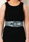 Seventy1 Hook Ring Stretch Waist Belt, Denim Blue
