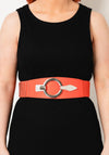 Seventy1 Hook Ring Stretch Waist Belt, Red
