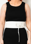 Seventy1 Wide Wrap Around Waist Belt, White