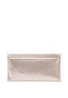 Pomares Shimmer Leather Envelope Clutch Bag, Pink
