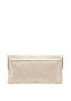 Pomares Textured Shimmer Leather Clutch Bag, Champagne