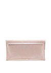 Pomares Textured Shimmer Leather Clutch Bag, Lilac
