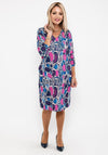 Leon Collection Reptile Print Dress, Pink Multi