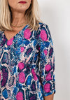 Leon Collection Reptile Print Dress, Pink Multi