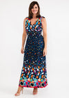 Seventy1 Multi Circle Print Maxi Dress, Navy Multi