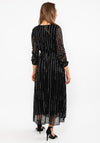 Seventy1 Metallic Line Shimmer Maxi Dress, Black