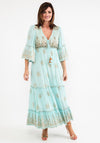 Seventy1 One Size Embellished Smock Maxi Dress, Duck Egg