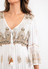 Seventy1 One Size Embellished Smock Maxi Dress, White