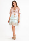 Seventy1 One Size Embellished Smock Mini Dress, Pink & Blue