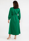 Seventy1 Satin Maxi Shirt Dress, Green