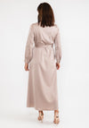 Seventy1 Satin Maxi Shirt Dress, Taupe