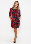 Seventy1 Leopard Print Mini Dress, Red Multi