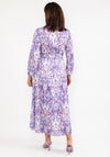 Seventy1 One Size Satin Print Wrap Maxi Dress, Lilac