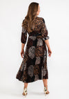 Seventy1 One Size Leopard Print Pleat Maxi Dress, Brown