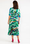 Seventy1 One Size Print Pleated Maxi Dress, Emerald Multi