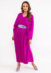Seventy1 One Size Satin Tunic Maxi Dress, Fuchsia