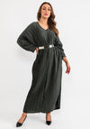 Seventy1 One Size Satin Tunic Maxi Dress, Khaki