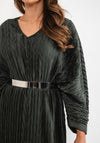 Seventy1 One Size Satin Tunic Maxi Dress, Khaki