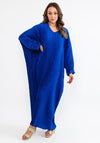Seventy1 One Size Satin Tunic Maxi Dress, Royal Blue