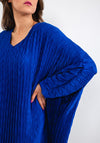 Seventy1 One Size Satin Tunic Maxi Dress, Royal Blue
