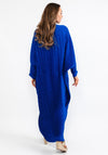 Seventy1 One Size Satin Tunic Maxi Dress, Royal Blue