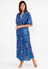 Seventy1 One Size Dome Waist Satin Maxi Dress, Royal Blue