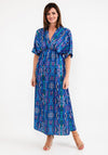 Seventy1 One Size Dome Waist Satin Maxi Dress, Royal Blue