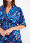 Seventy1 One Size Dome Waist Satin Maxi Dress, Royal Blue