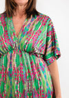 Seventy1 One Size Dome Waist Satin Maxi Dress, Green
