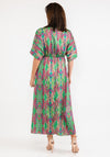 Seventy1 One Size Dome Waist Satin Maxi Dress, Green