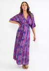 Seventy1 One Size Dome Waist Satin Maxi Dress, Purple
