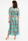 Seventy1 One Size Dome Waist Satin Maxi Dress, Turquoise